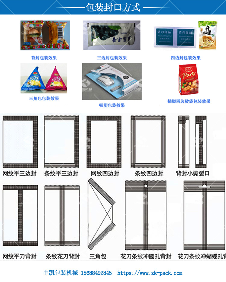 全自動包裝機封口方式
