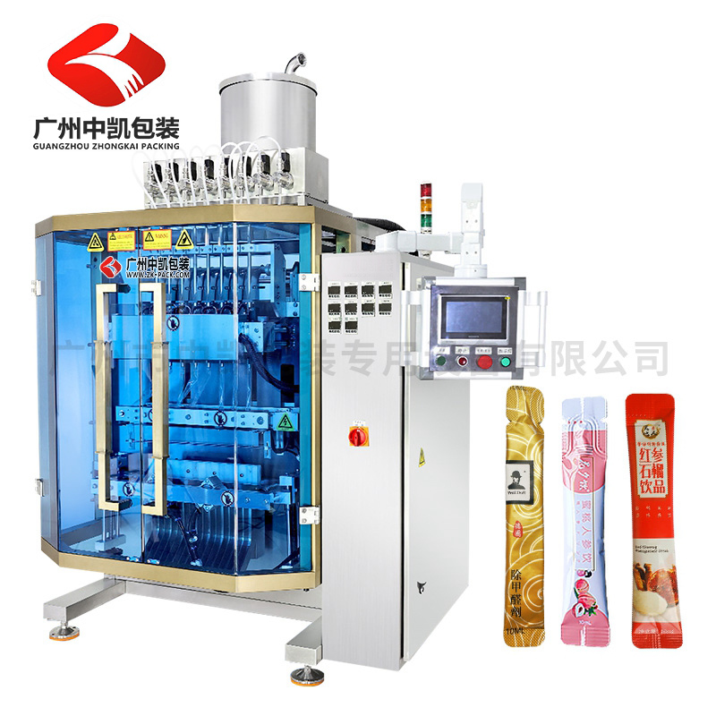 八列沖圓角液體包裝機 全自動異形袋液體多列包裝機